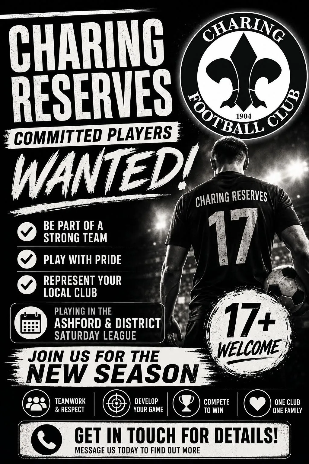 Charing Reserves - Players Wanted for 2026/27 flyer