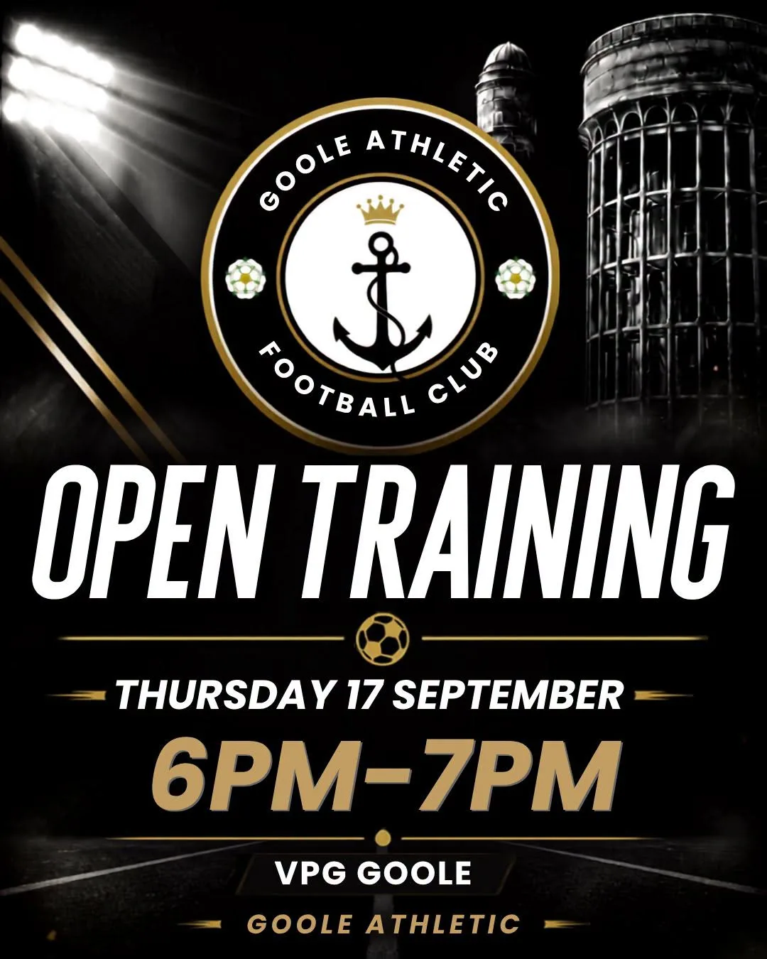 Goole Athletic FC - Open Training / Players Wanted flyer