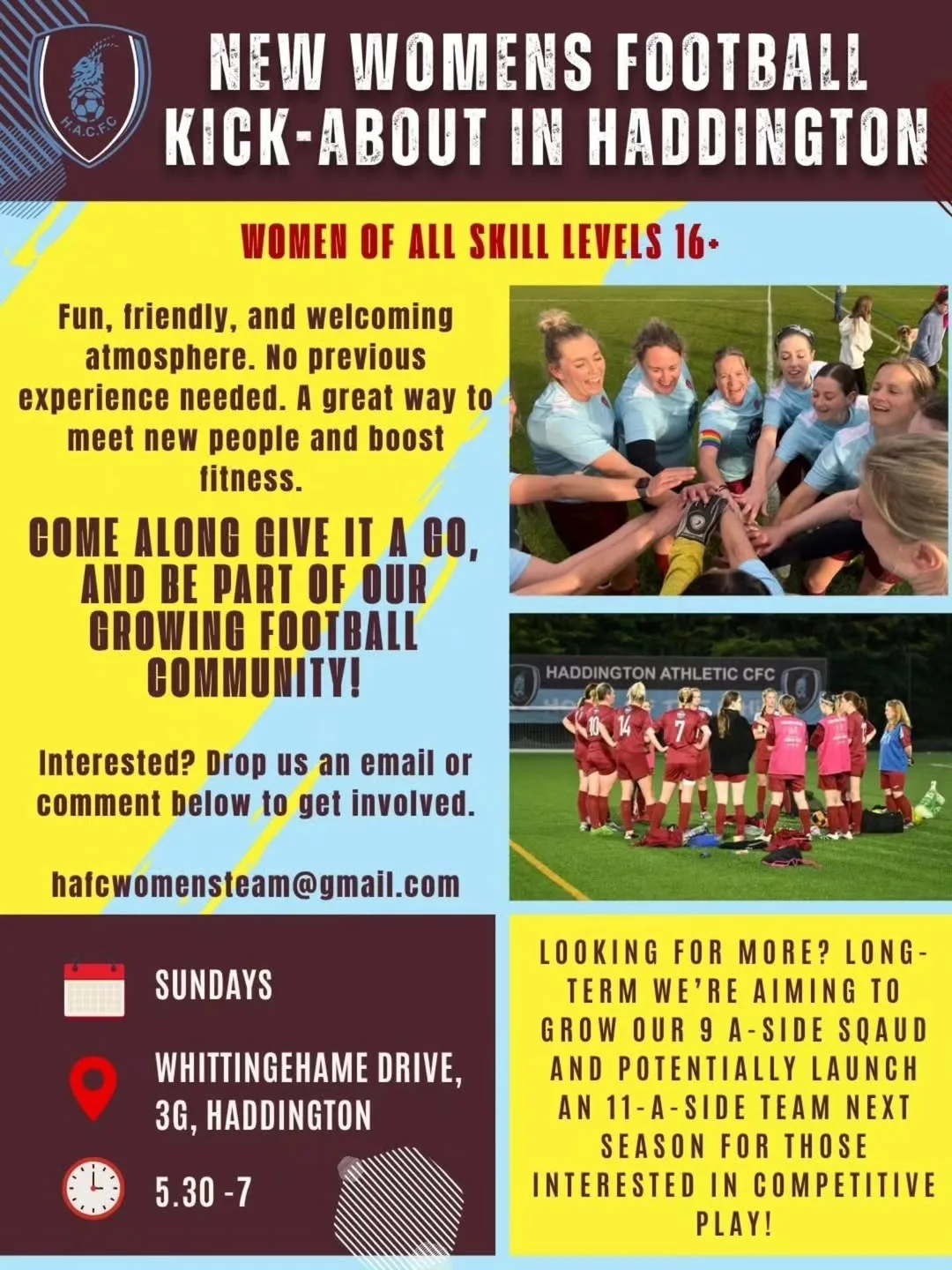 Haddington Women’s Football Kick-About flyer