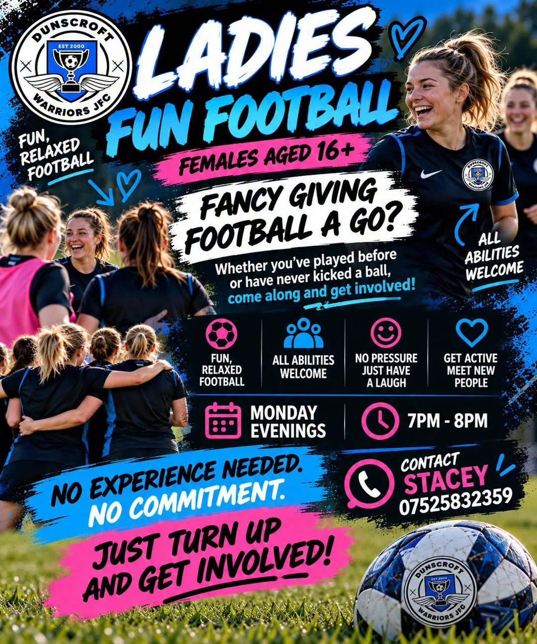 Ladies fun football flyer