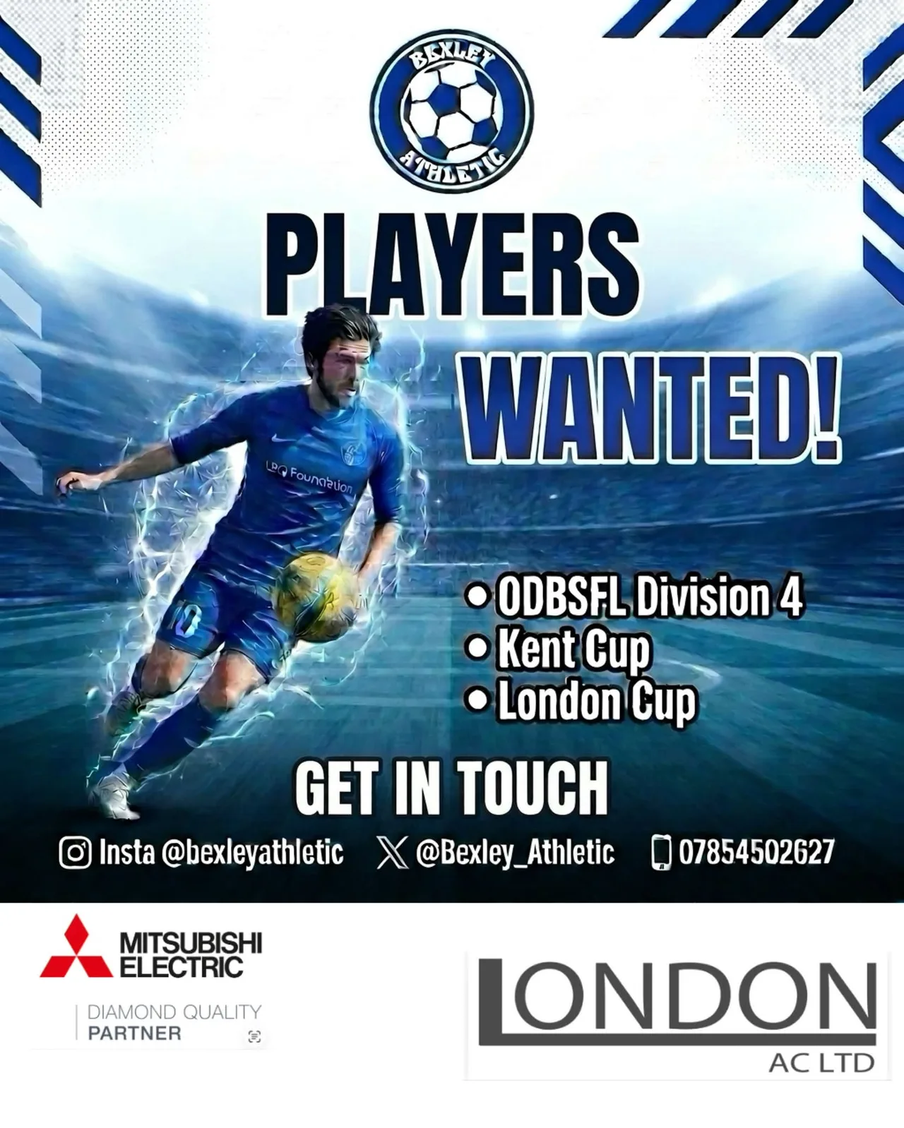 Bexley Athletic – Players Wanted flyer